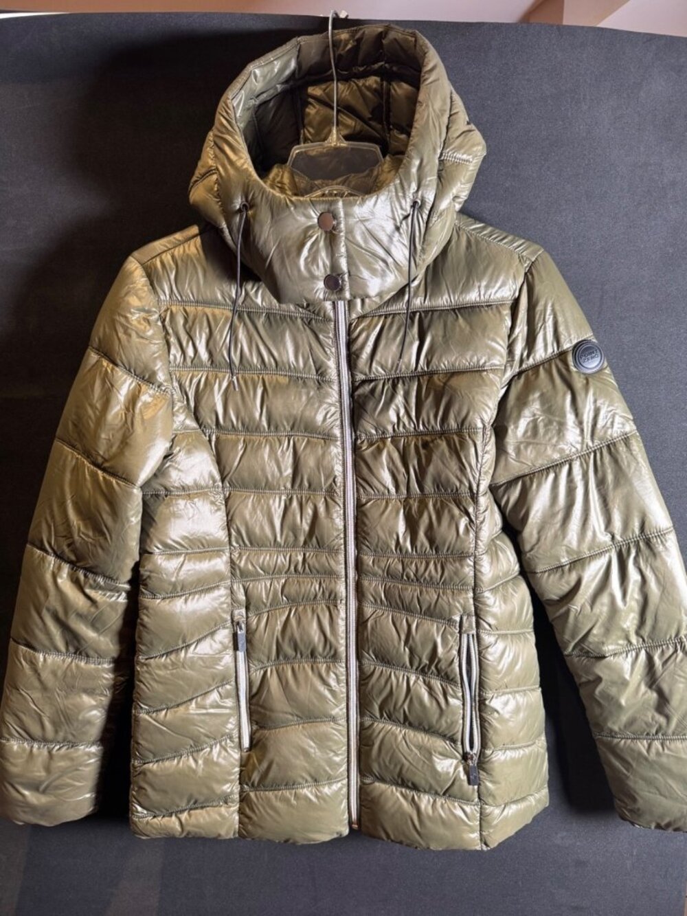 Men’s Point Zero Hooded Insulated Green Winter Puffer Jacket Coat Size M NWOT